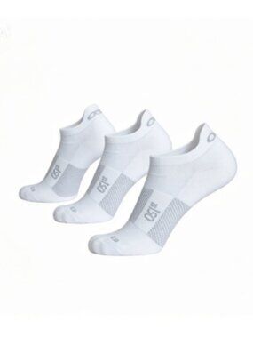 OS1st Thin Air Performance Unisex No Show White - 3 Pairs
